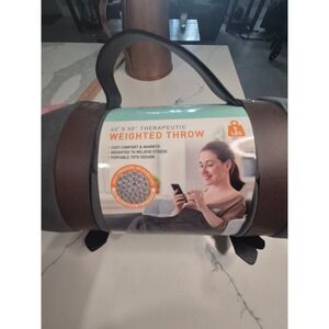 Bella Russo Therapeutic Weighted Throw Blanket 5lbs 40x50 Grey with Travel Tote